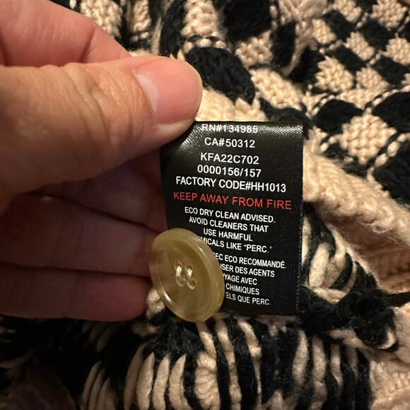 For Love And Lemons Black and Cream Checkered Cardigan - Picture 7 of 9